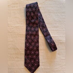 Ted Baker Black and Pink Floral Tie